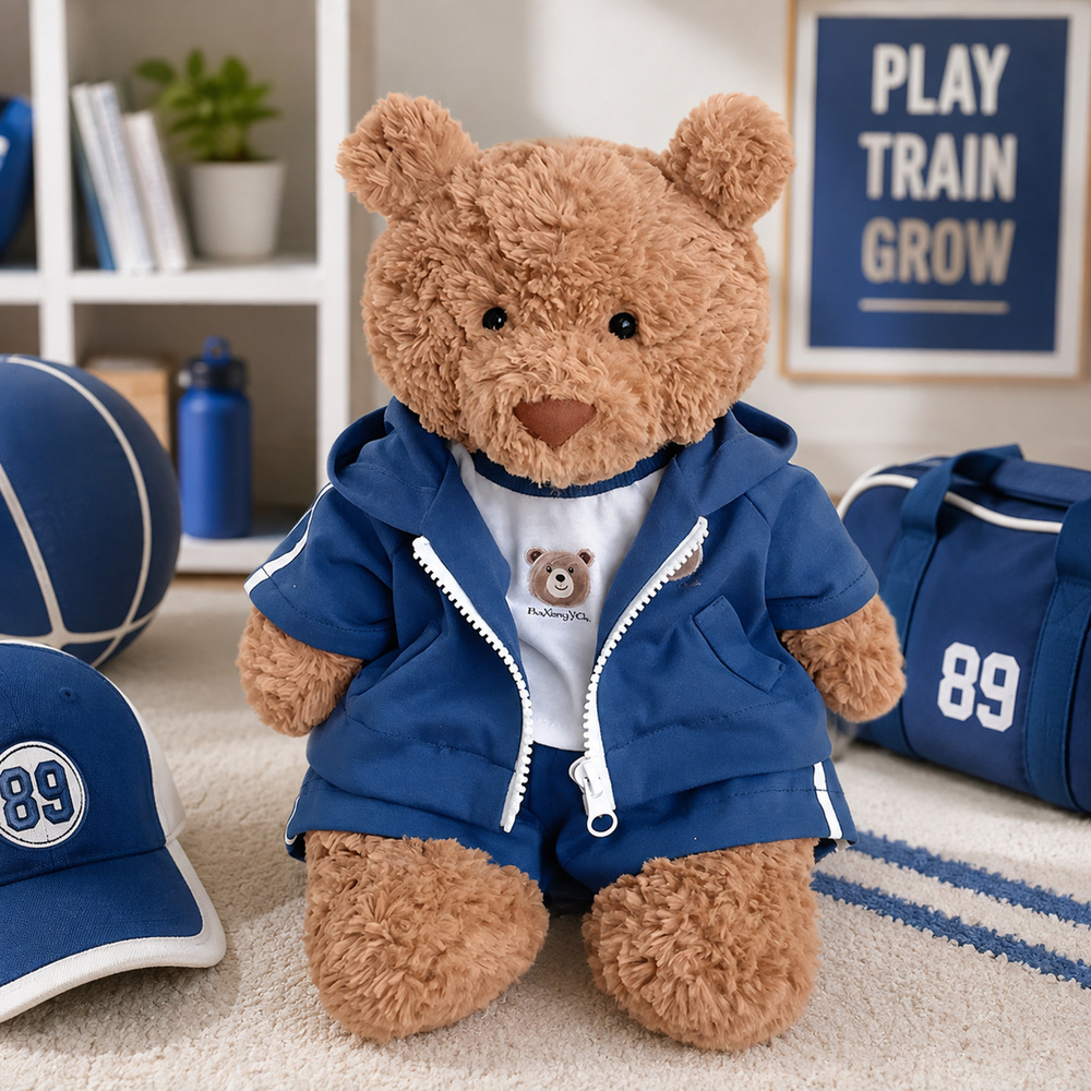 Navy 3-Piece Sports for Bartholomew Bear Plush – 14 Inch [BXYC-40-14IN]